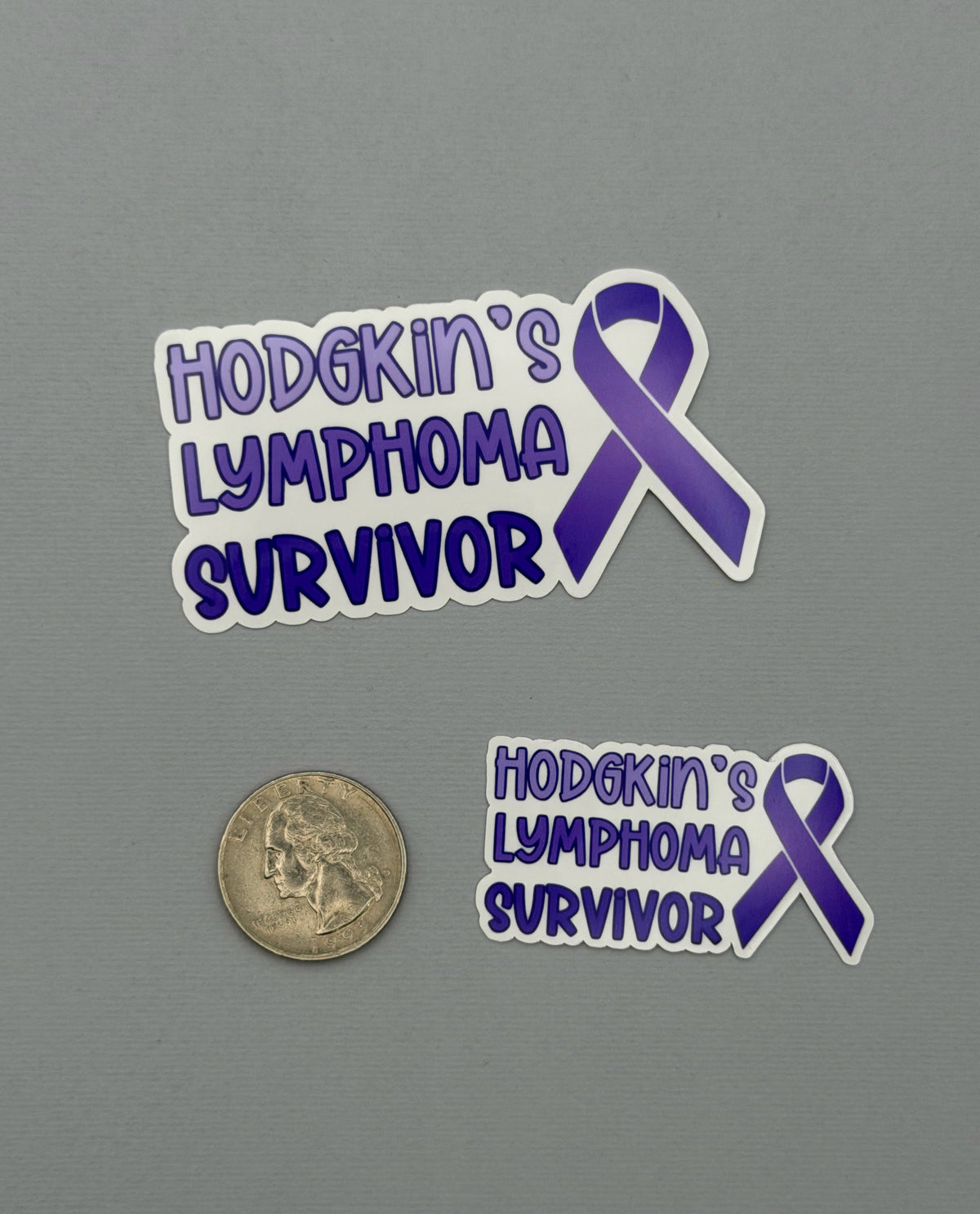 Hodgkin's Lymphoma Survivor with Ribbon Sticker or Magnet