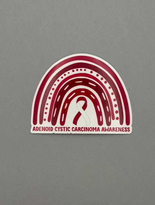 Adenoid Cystic Carcinoma Awareness Rainbow Sticker | ACC