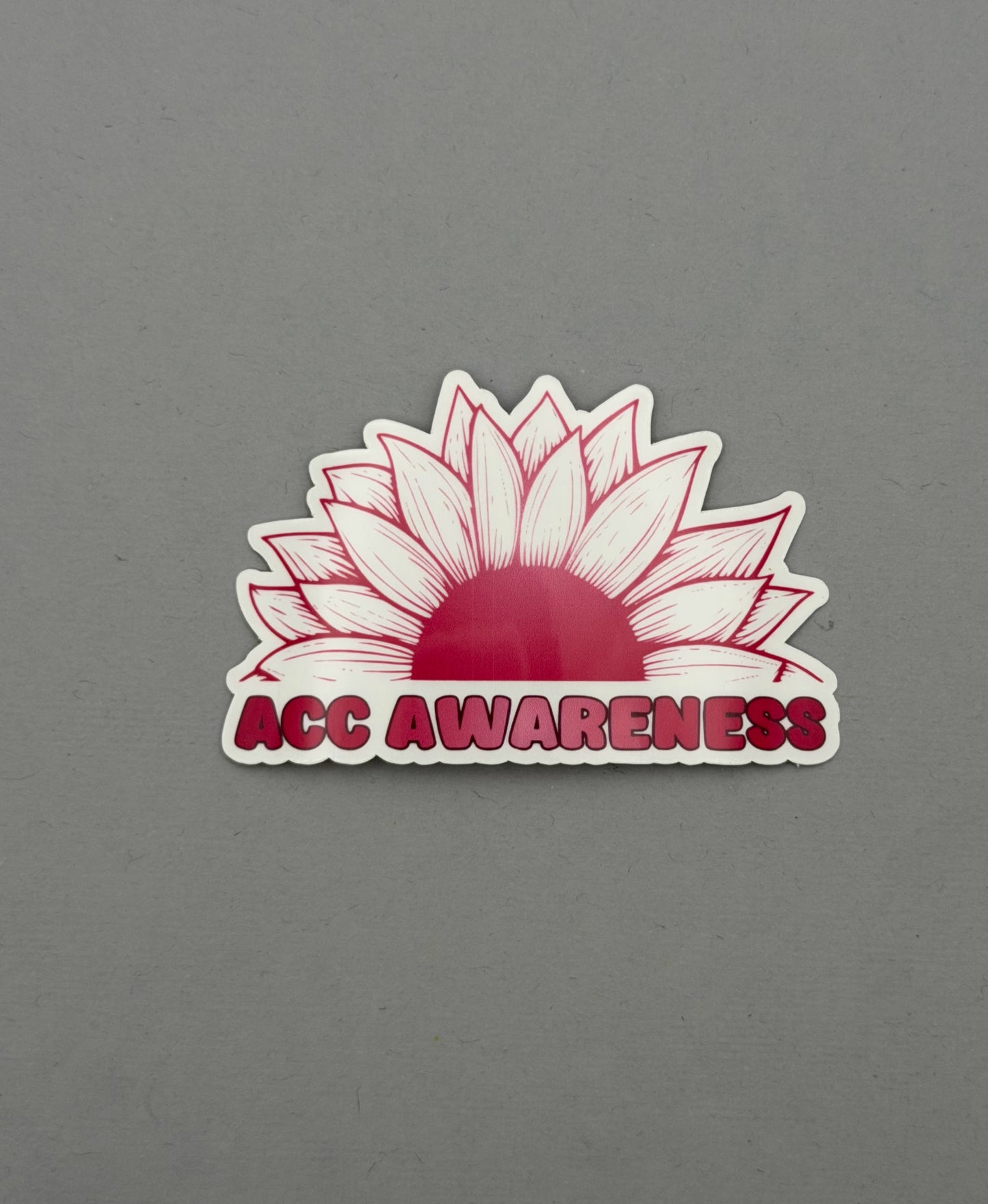 ACC Awareness Sunflower Sticker | Adenoid Cystic Carcinoma
