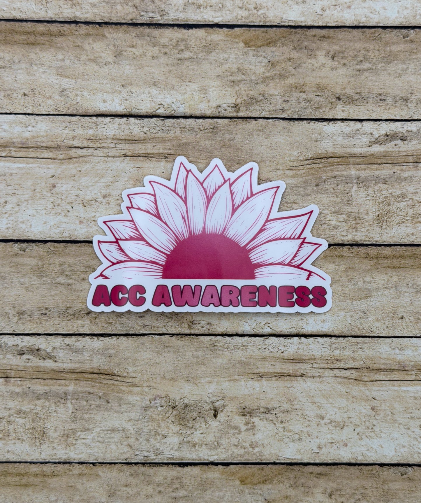 ACC Awareness Sunflower Sticker | Adenoid Cystic Carcinoma