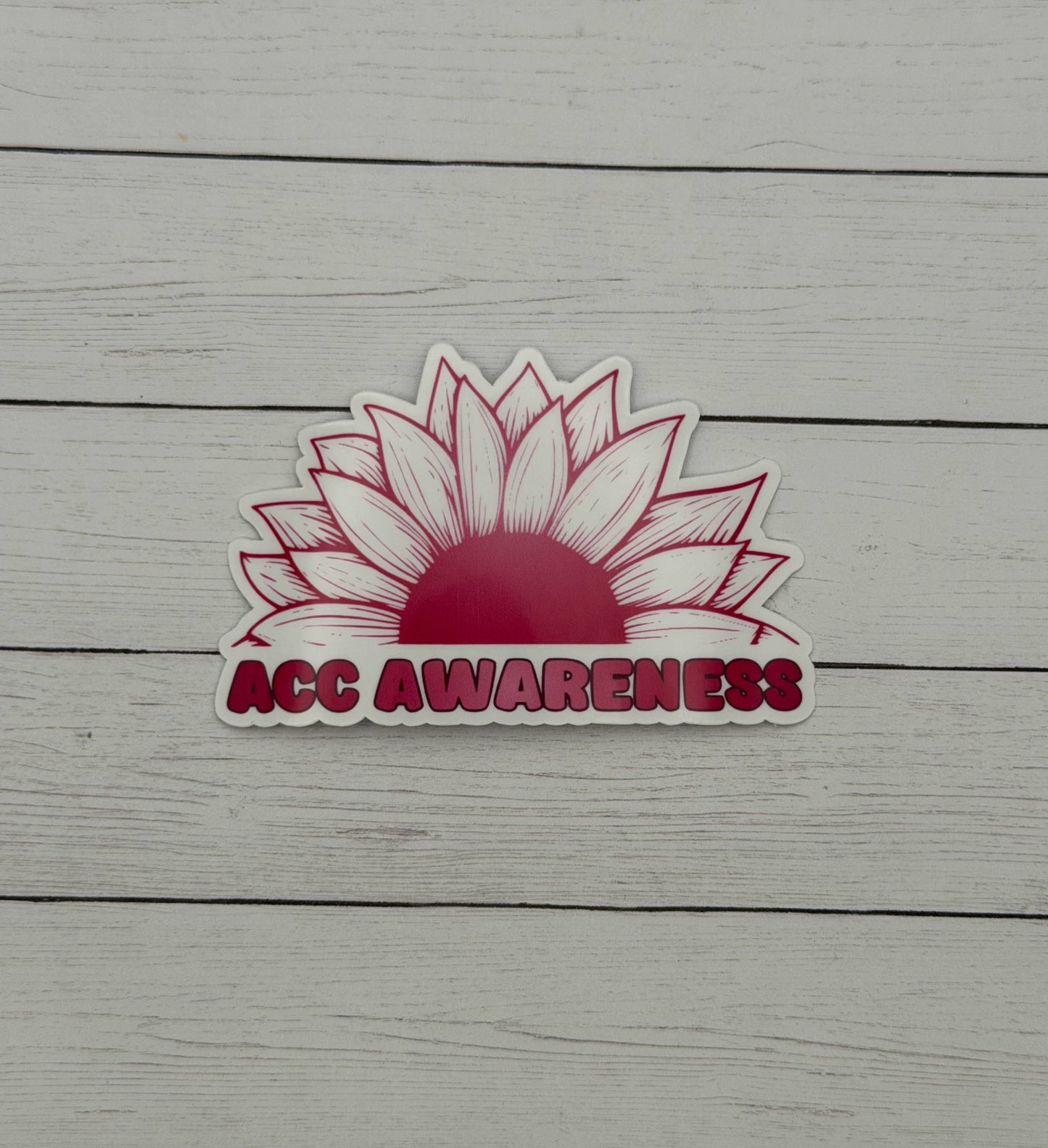 ACC Awareness Sunflower Sticker | Adenoid Cystic Carcinoma