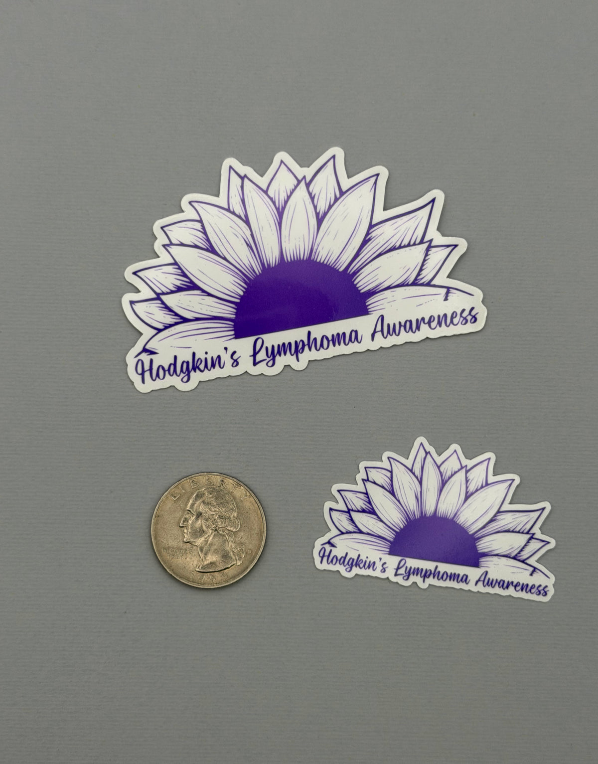 Hodgkin's Lymphoma Awareness Sunflower Sticker or Magnet