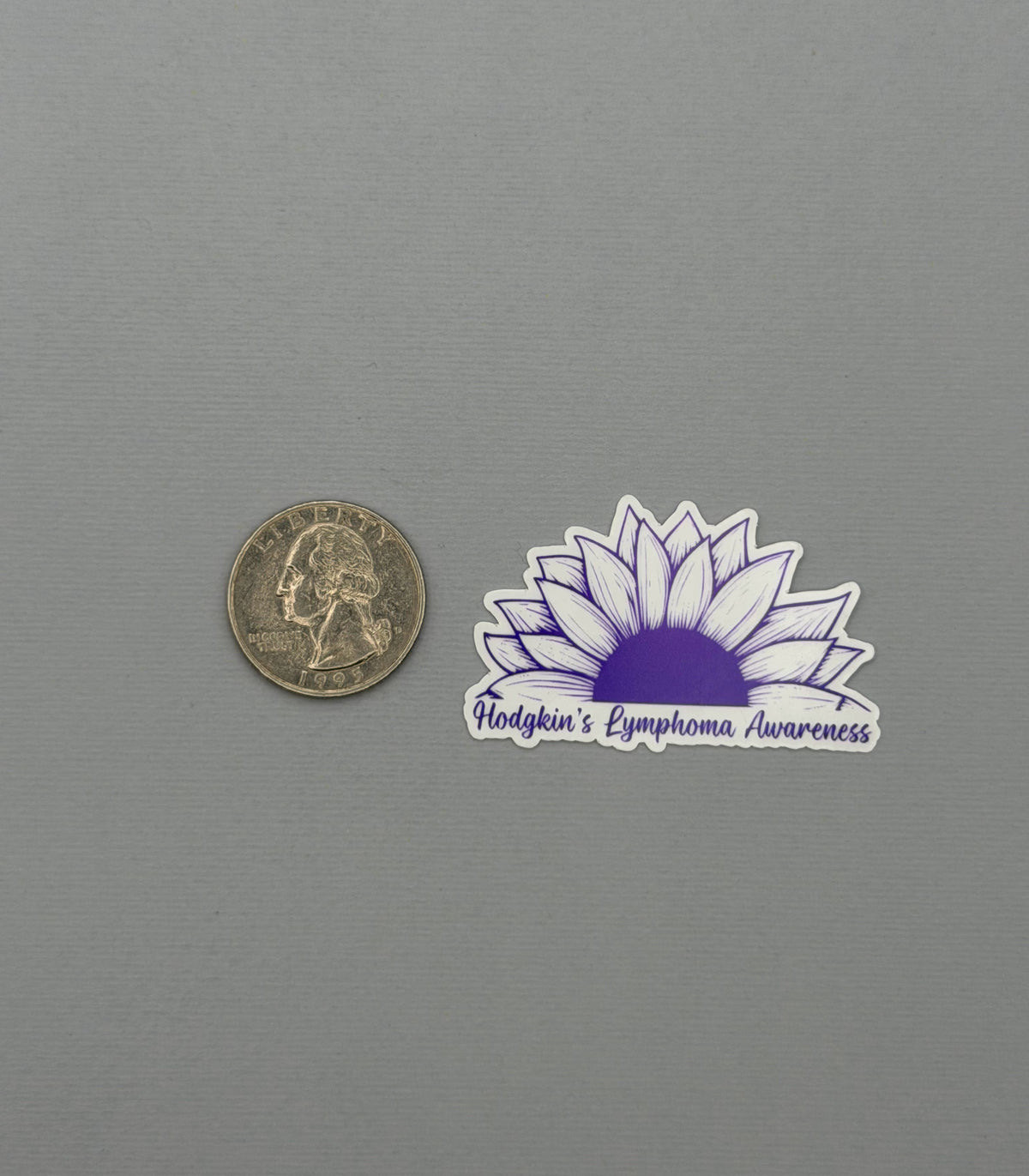 Hodgkin's Lymphoma Awareness Sunflower Sticker or Magnet