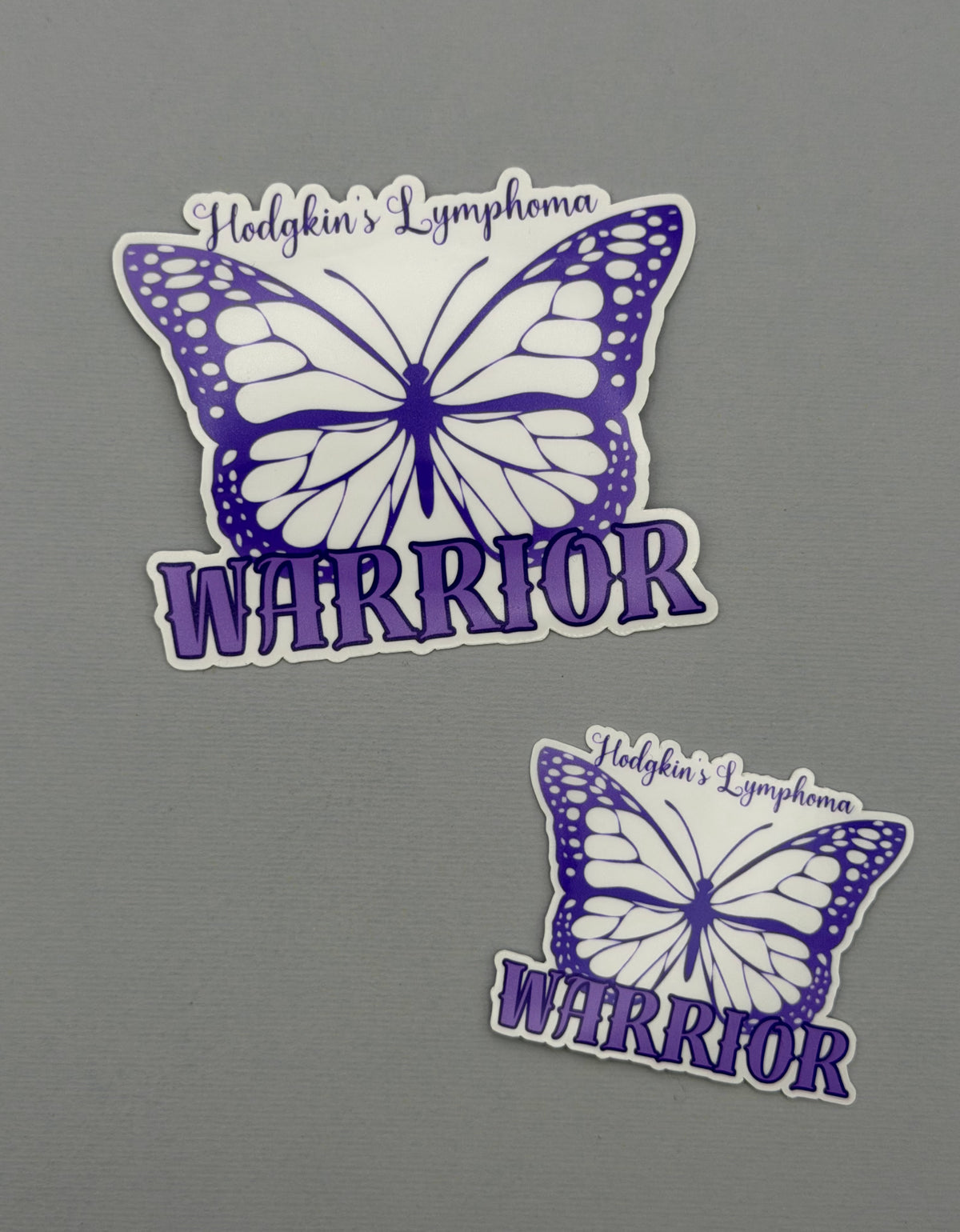 Hodgkin's Lymphoma Warrior Butterfly Sticker or Magnet