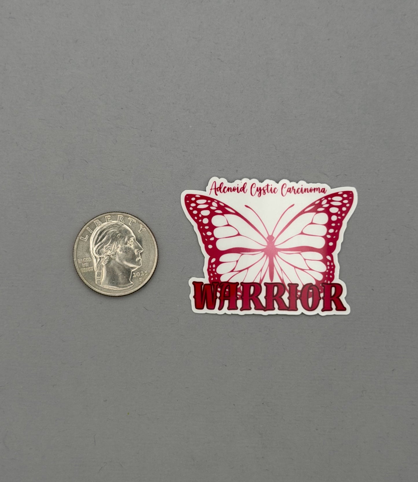 Adenoid Cystic Carcinoma Warrior Butterfly Sticker | ACC