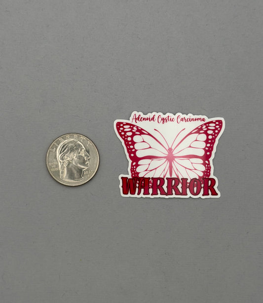 Adenoid Cystic Carcinoma Warrior Butterfly Sticker | ACC