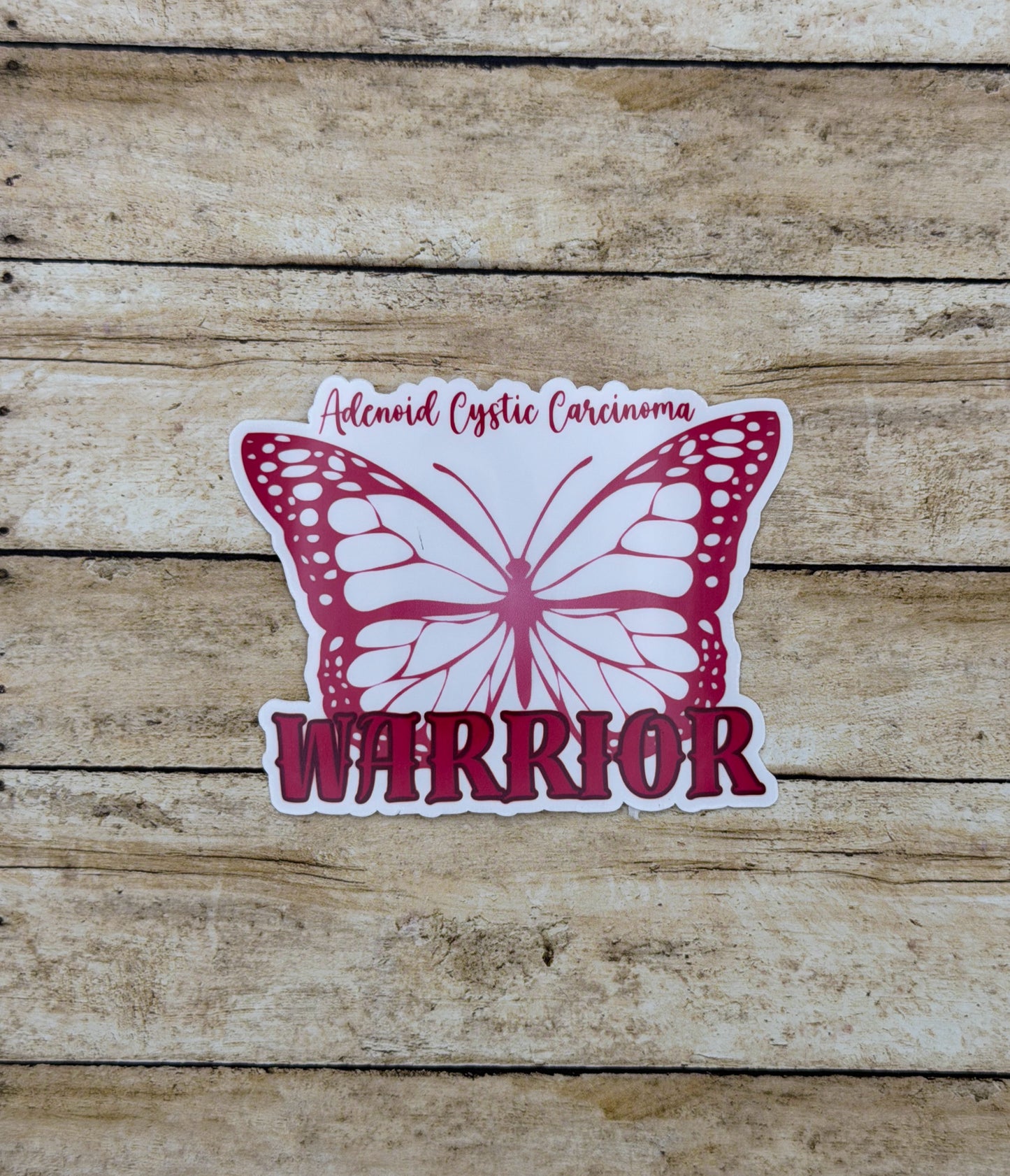Adenoid Cystic Carcinoma Warrior Butterfly Sticker | ACC