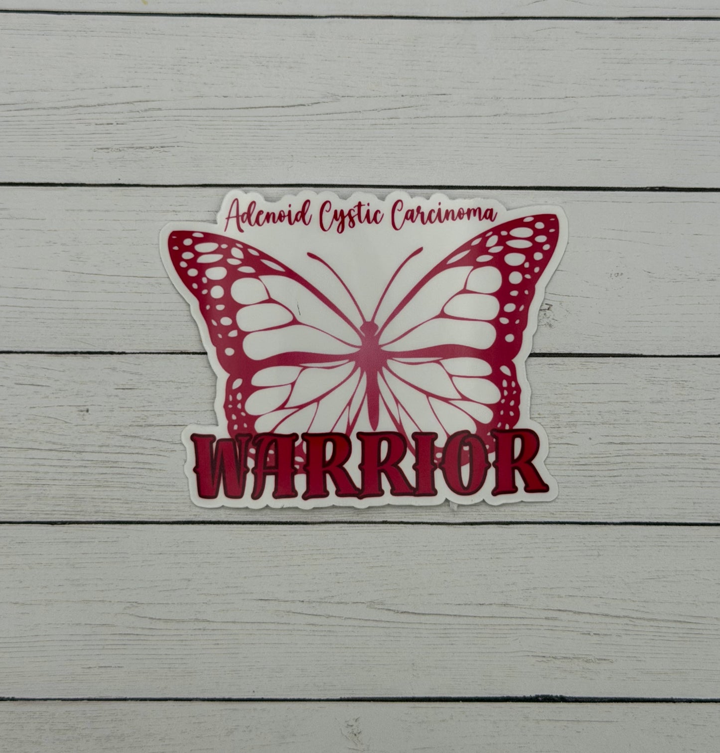 Adenoid Cystic Carcinoma Warrior Butterfly Sticker | ACC