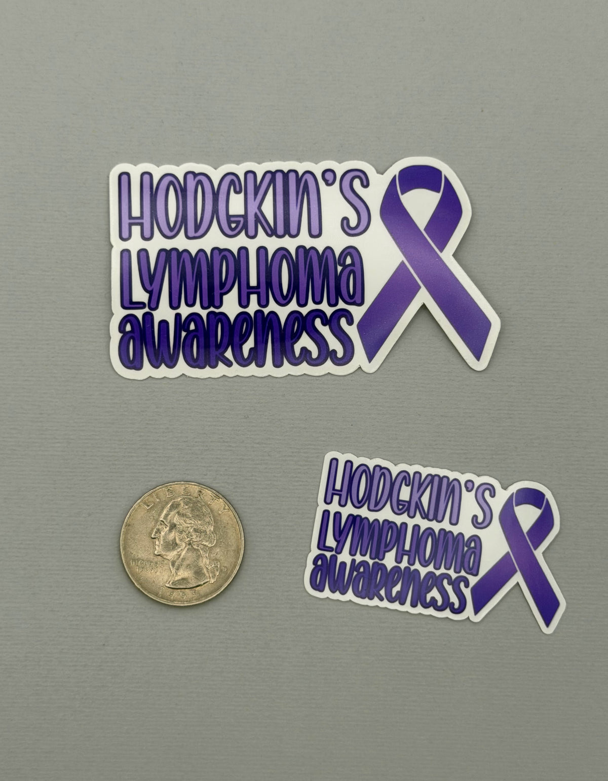 Hodgkin's Lymphoma Awareness with Ribbon Sticker or Magnet