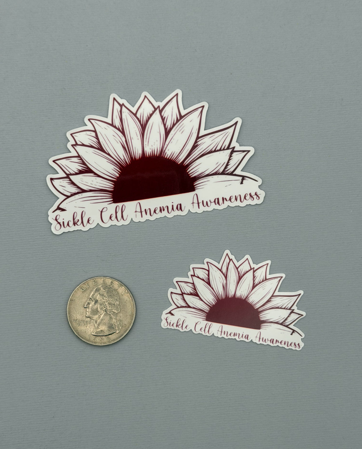 Sickle Cell Anemia Awareness Sunflower Sticker or Magnet