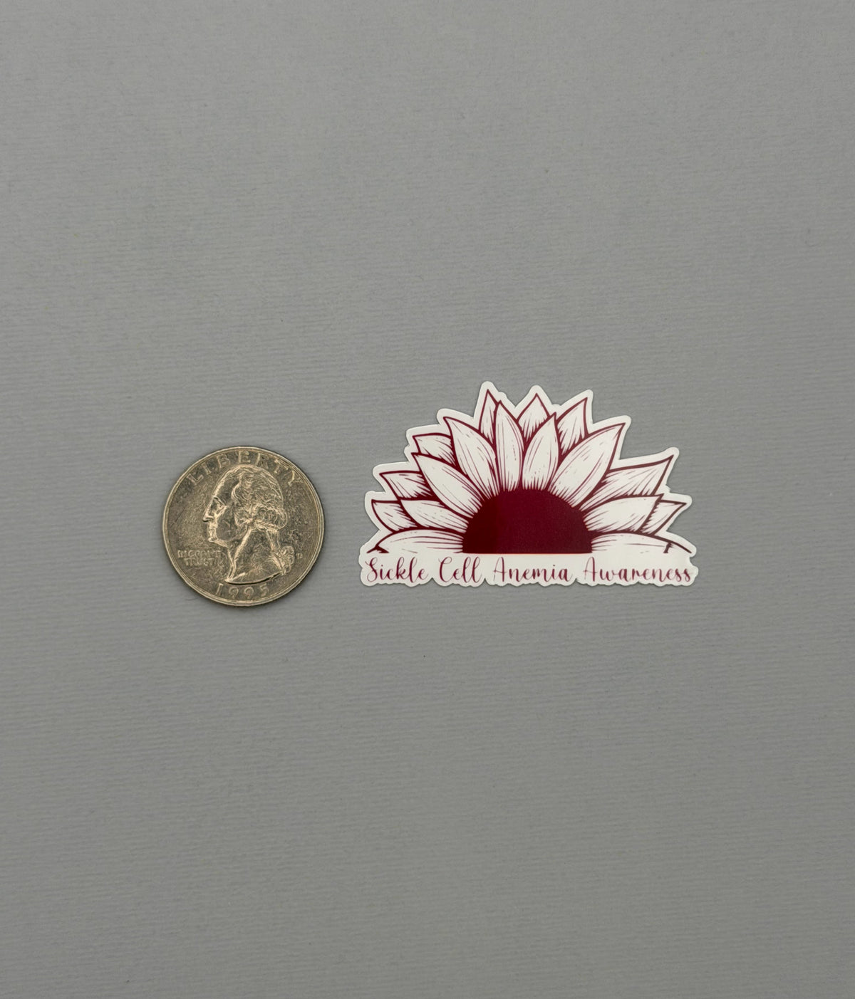 Sickle Cell Anemia Awareness Sunflower Sticker or Magnet