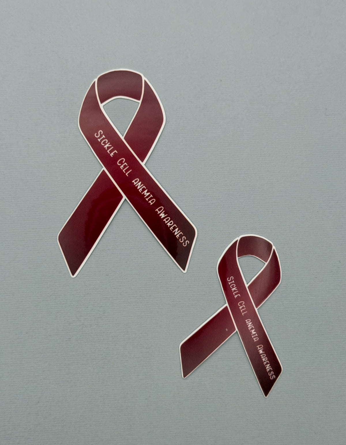 Sickle Cell Anemia Awareness Ribbon Sticker or Magnet