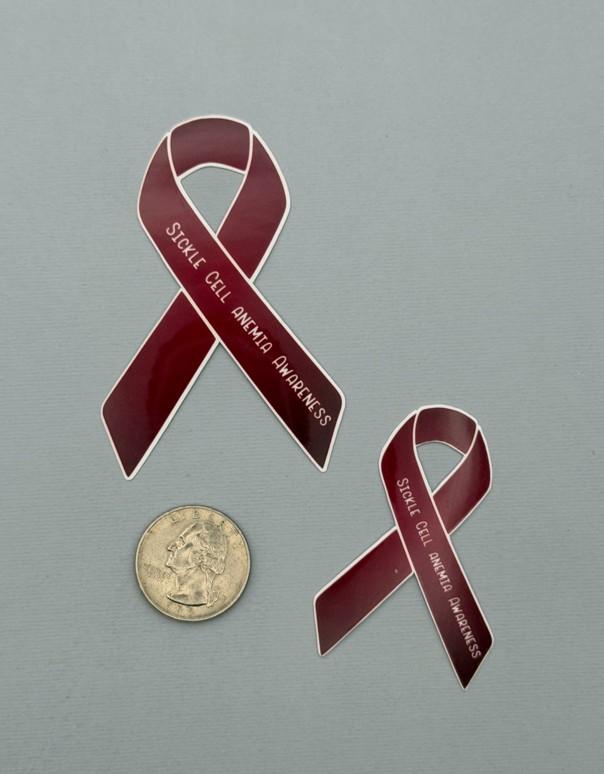 Sickle Cell Anemia Awareness Ribbon Sticker or Magnet