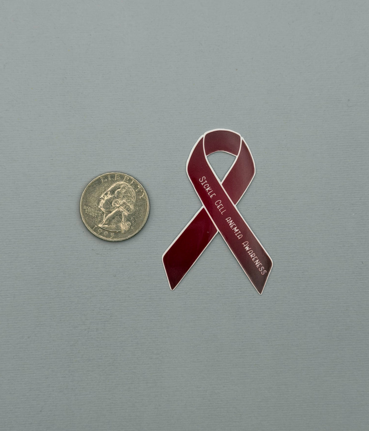 Sickle Cell Anemia Awareness Ribbon Sticker or Magnet
