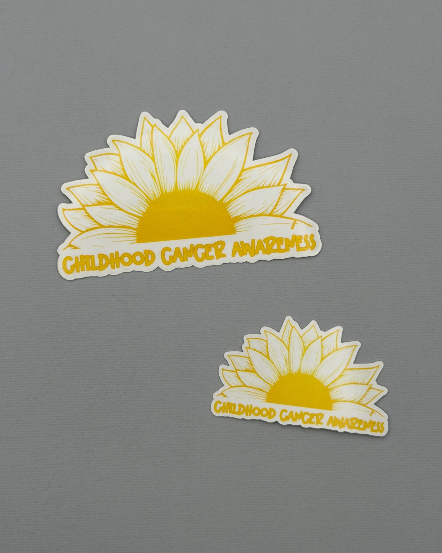 Childhood Cancer Awareness Sunflower Sticker or Magnet