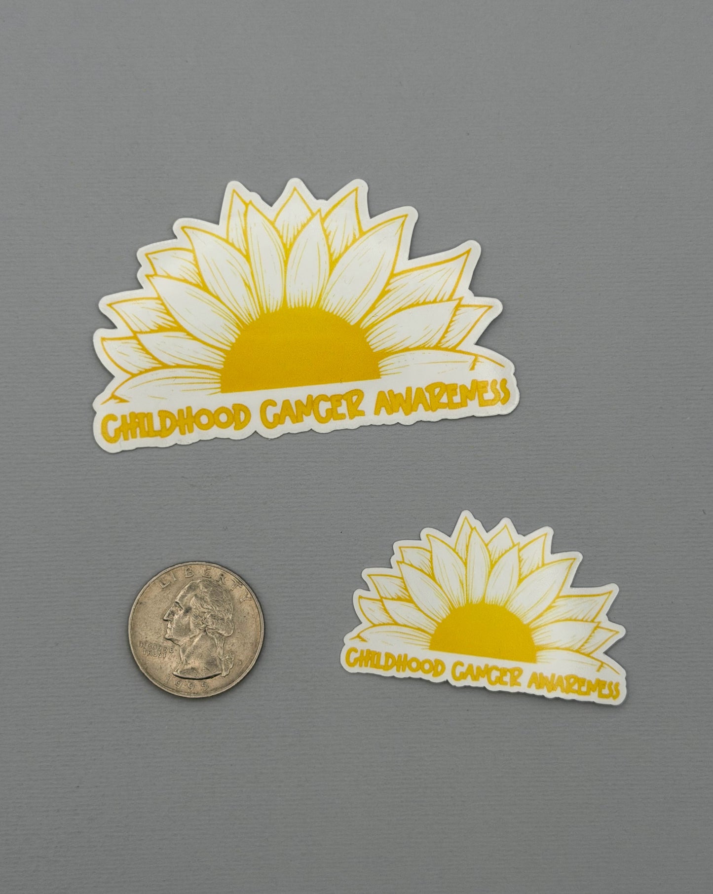 Childhood Cancer Awareness Sunflower Sticker or Magnet