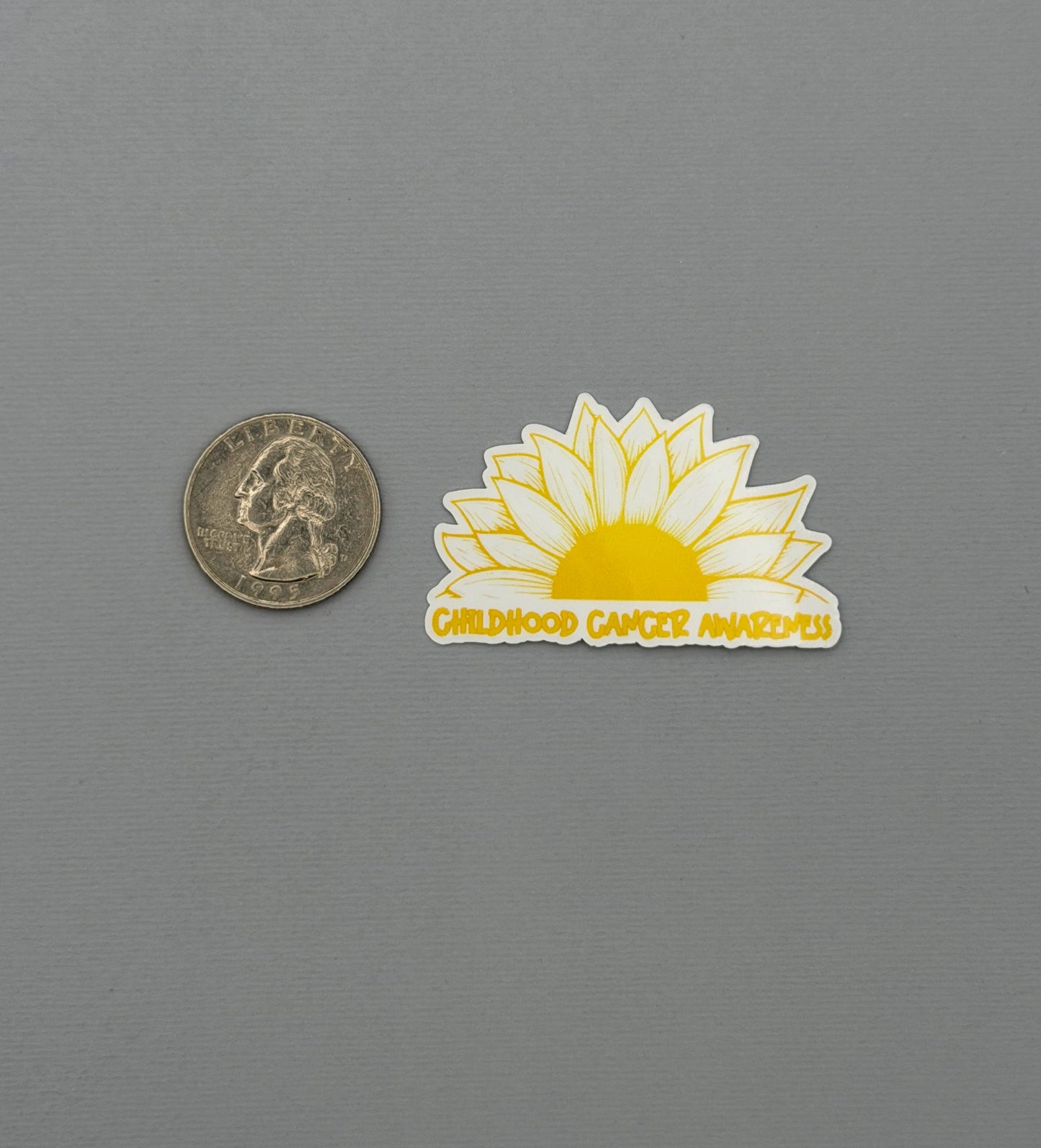 Childhood Cancer Awareness Sunflower Sticker or Magnet