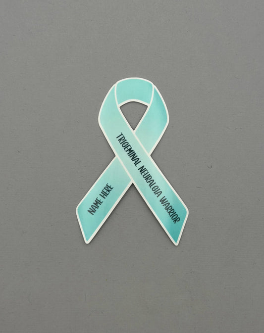 Trigeminal Neuralgia Warrior Custom Ribbon Sticker