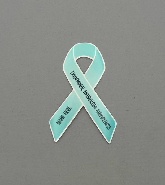 Trigeminal Neuralgia Awareness Custom Ribbon Sticker