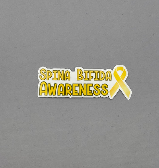 Spina Bifida Awareness with Ribbon Sticker