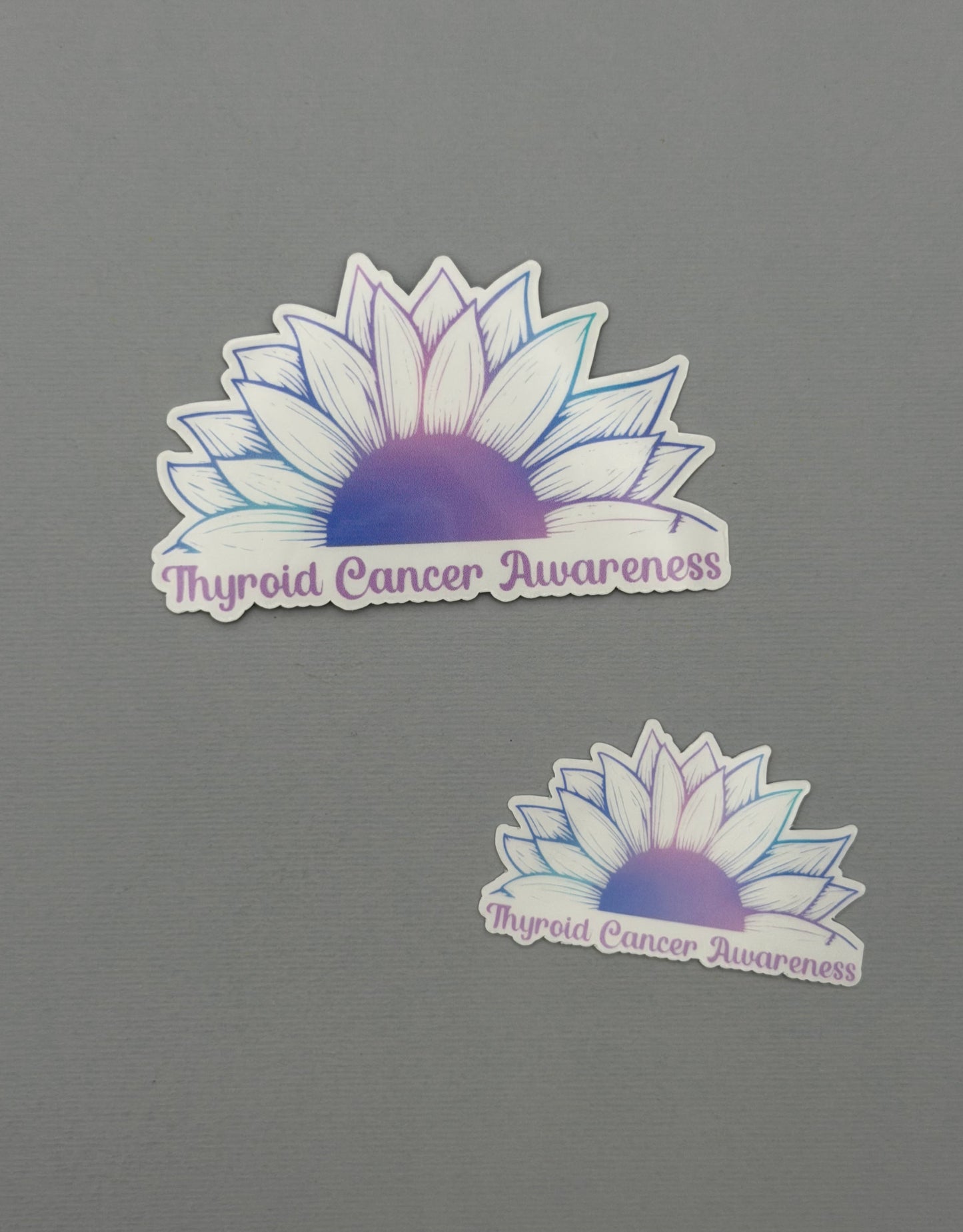 Thyroid Cancer Awareness Sunflower Sticker or Magnet
