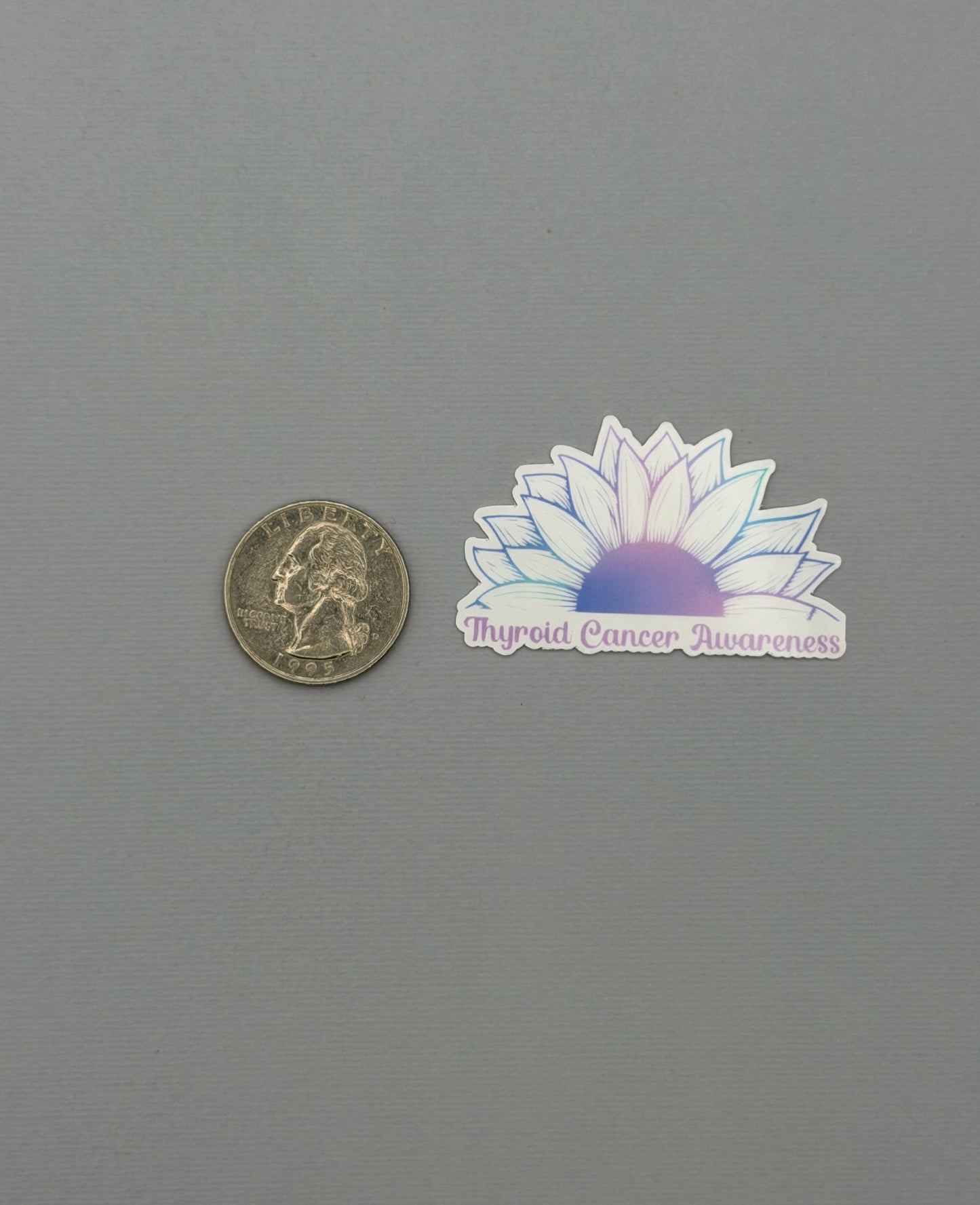 Thyroid Cancer Awareness Sunflower Sticker or Magnet