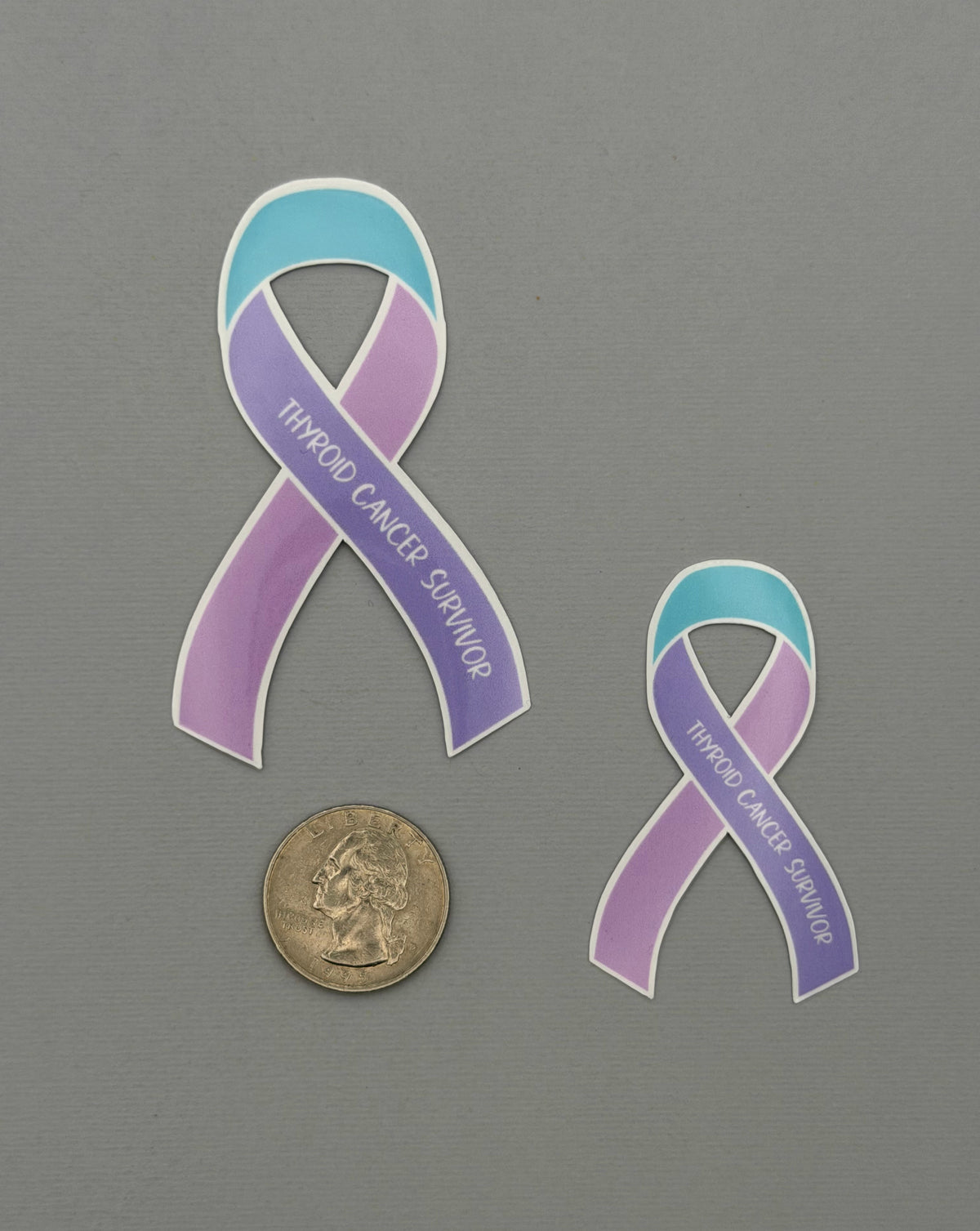 Thyroid Cancer Survivor Ribbon Sticker or Magnet