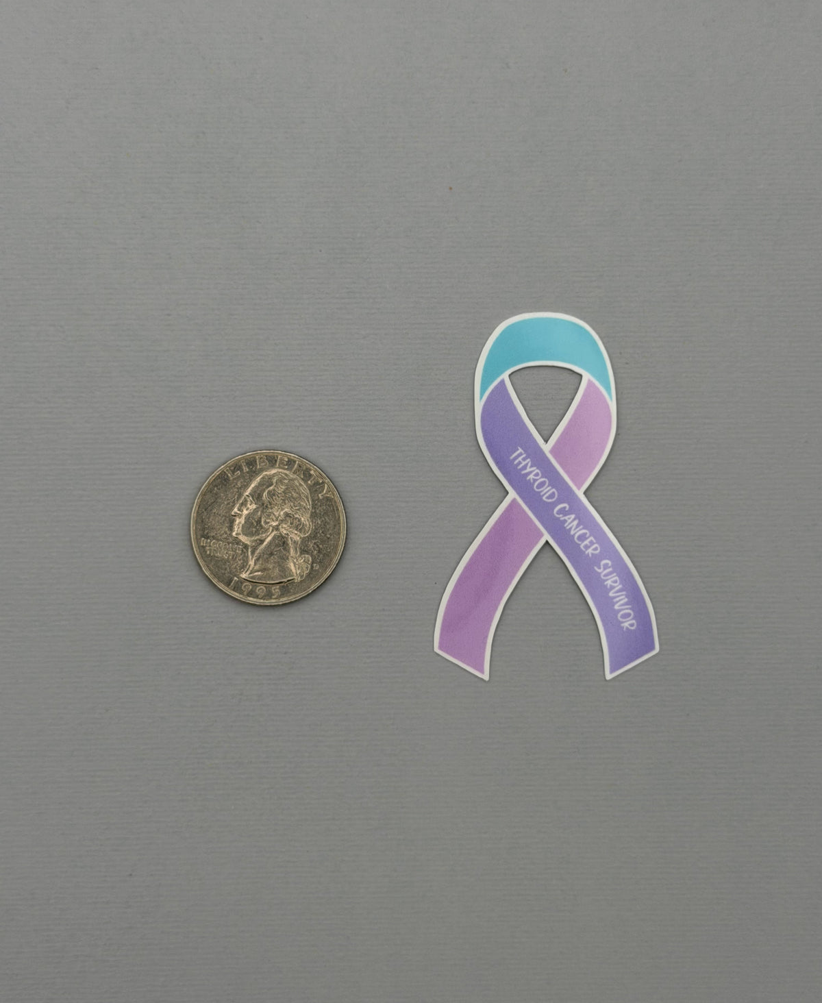 Thyroid Cancer Survivor Ribbon Sticker or Magnet
