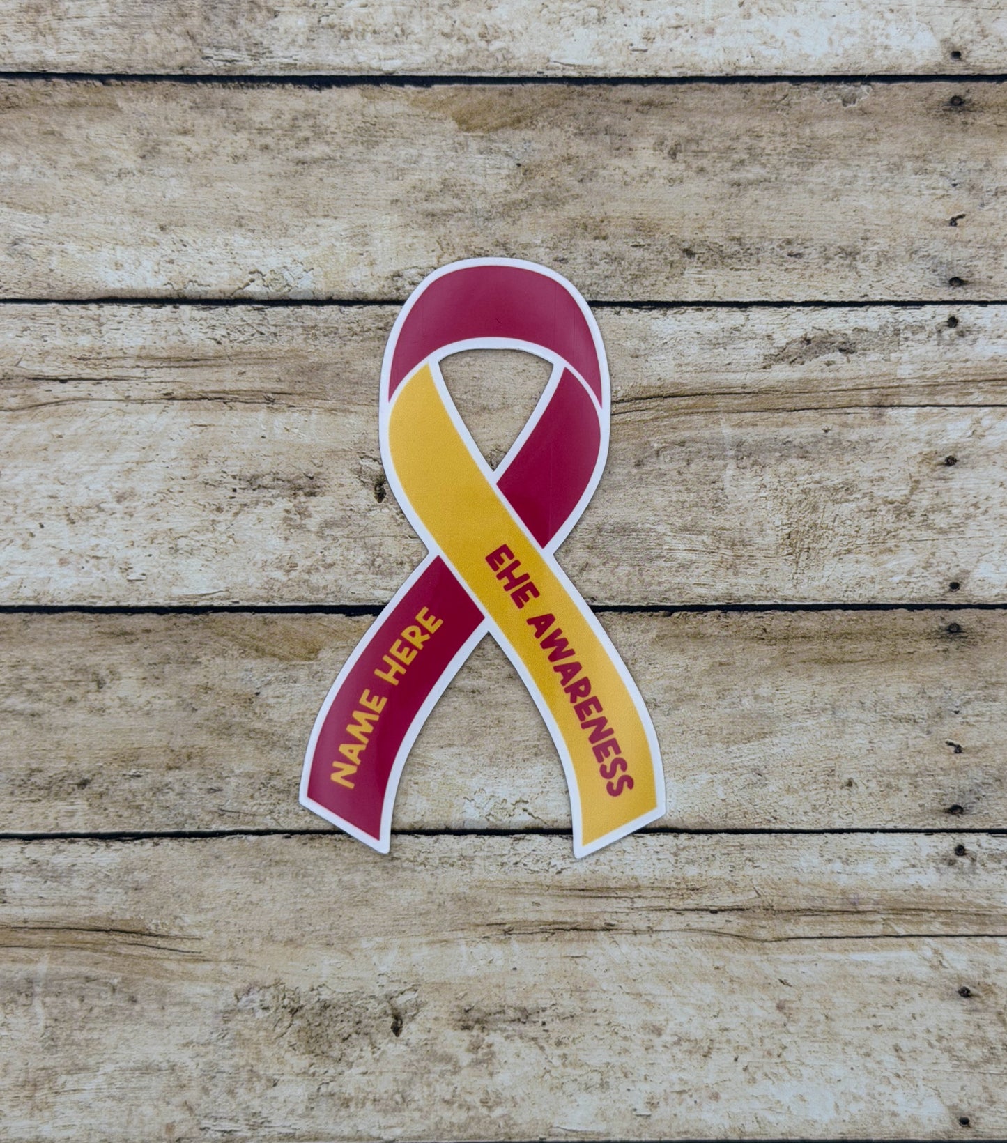 EHE Awareness Custom Ribbon Sticker | Epithelioid Hemangioendothelioma