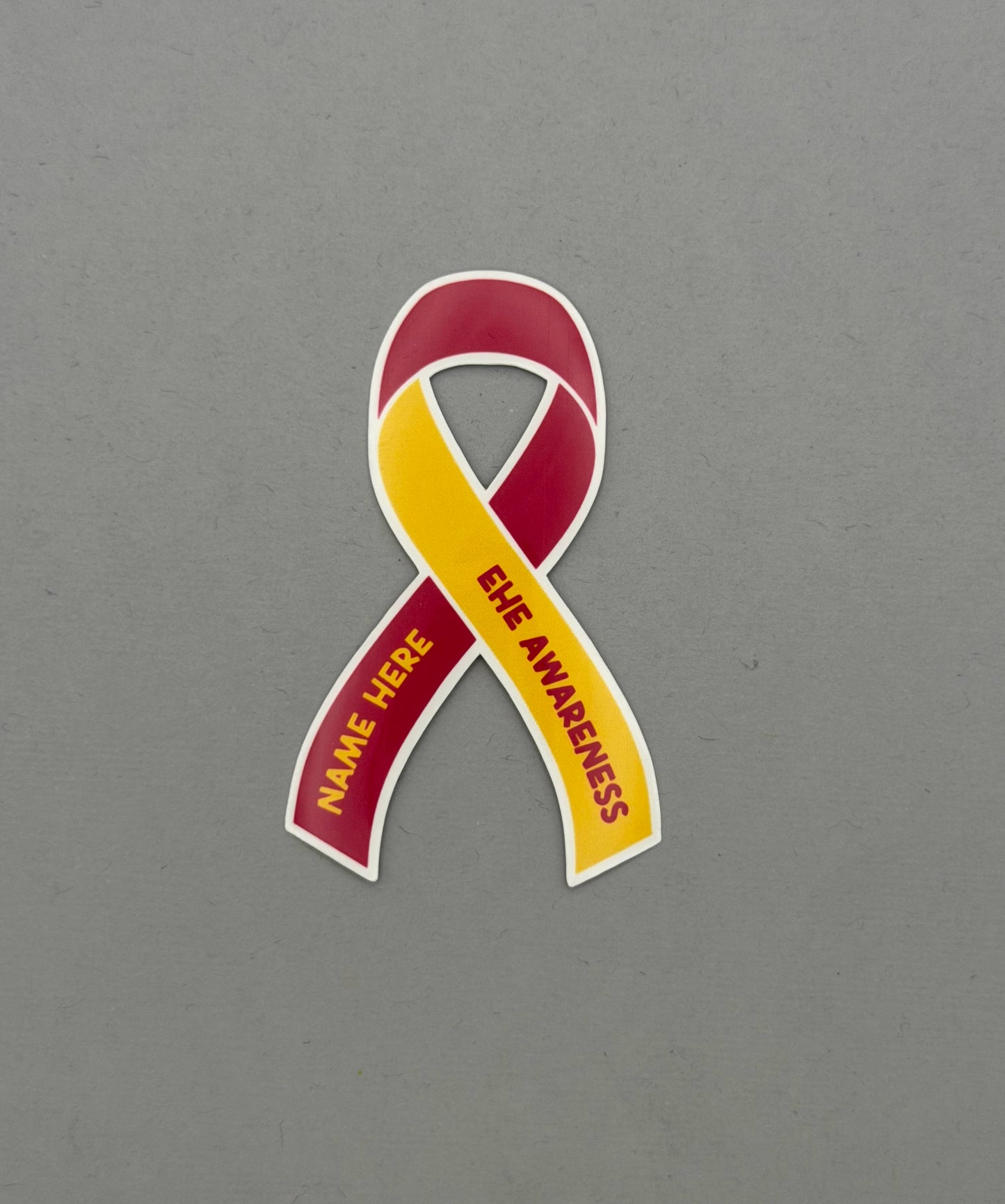 EHE Awareness Custom Ribbon Sticker | Epithelioid Hemangioendothelioma