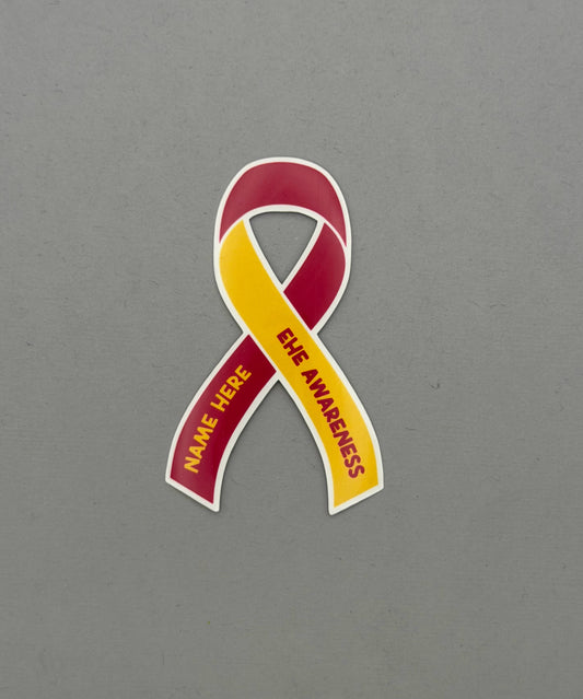 EHE Awareness Custom Ribbon Sticker | Epithelioid Hemangioendothelioma