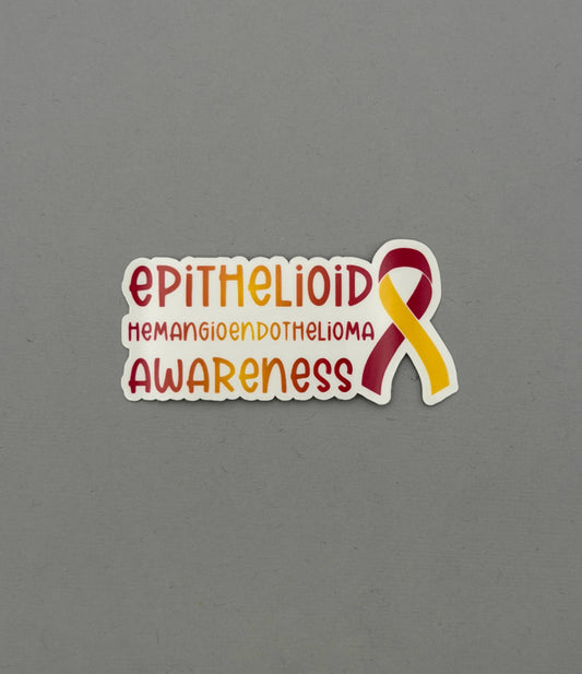 Epithelioid Hemangioendothelioma Awareness with Ribbon Sticker | EHE