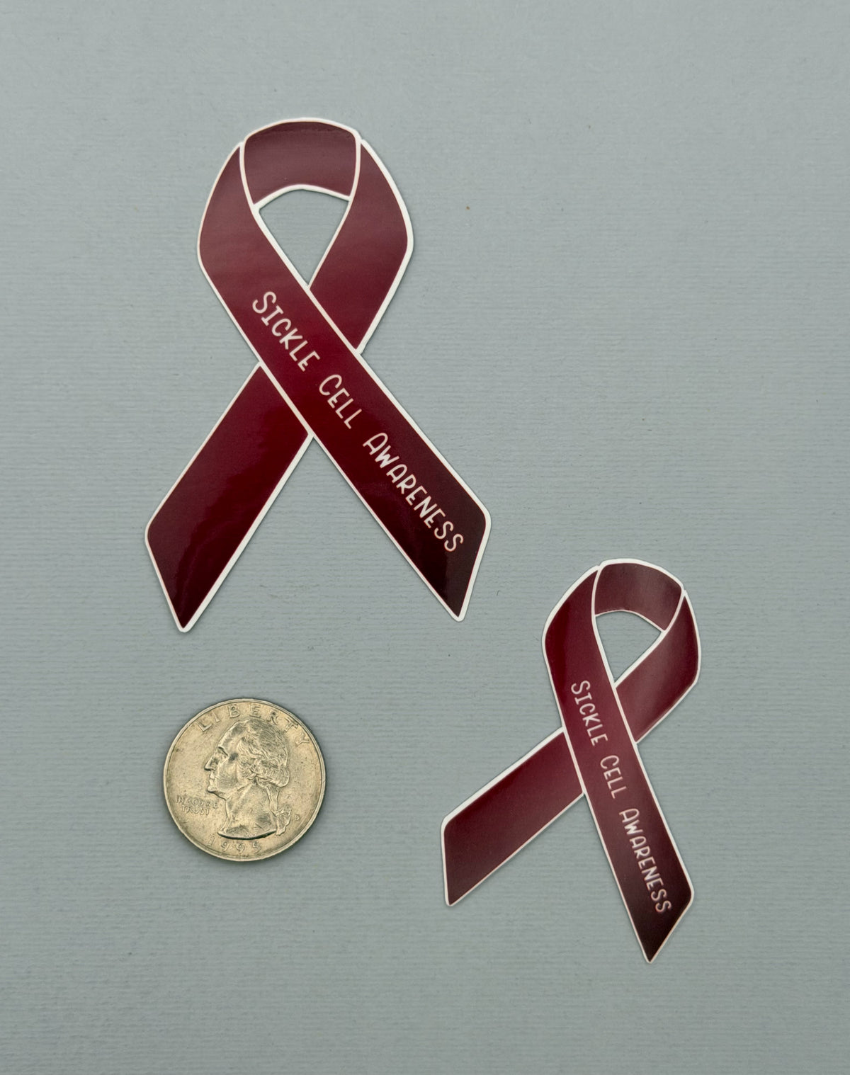 Sickle Cell Awareness Ribbon Sticker or Magnet