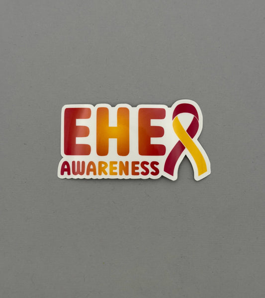 EHE Awareness with Ribbon Sticker | Epithelioid Hemangioendothelioma