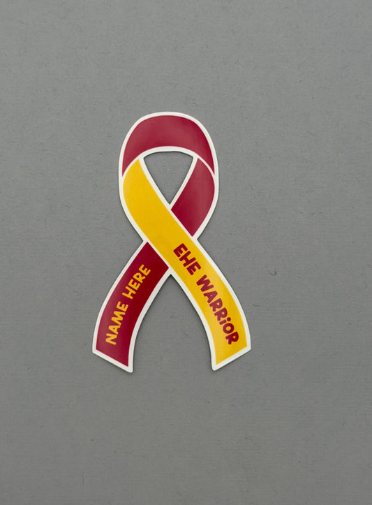 EHE Warrior Custom Ribbon Sticker | Epithelioid Hemangioendothelioma