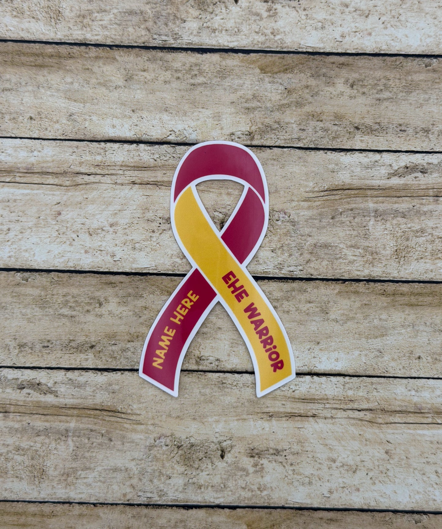 EHE Warrior Custom Ribbon Sticker | Epithelioid Hemangioendothelioma