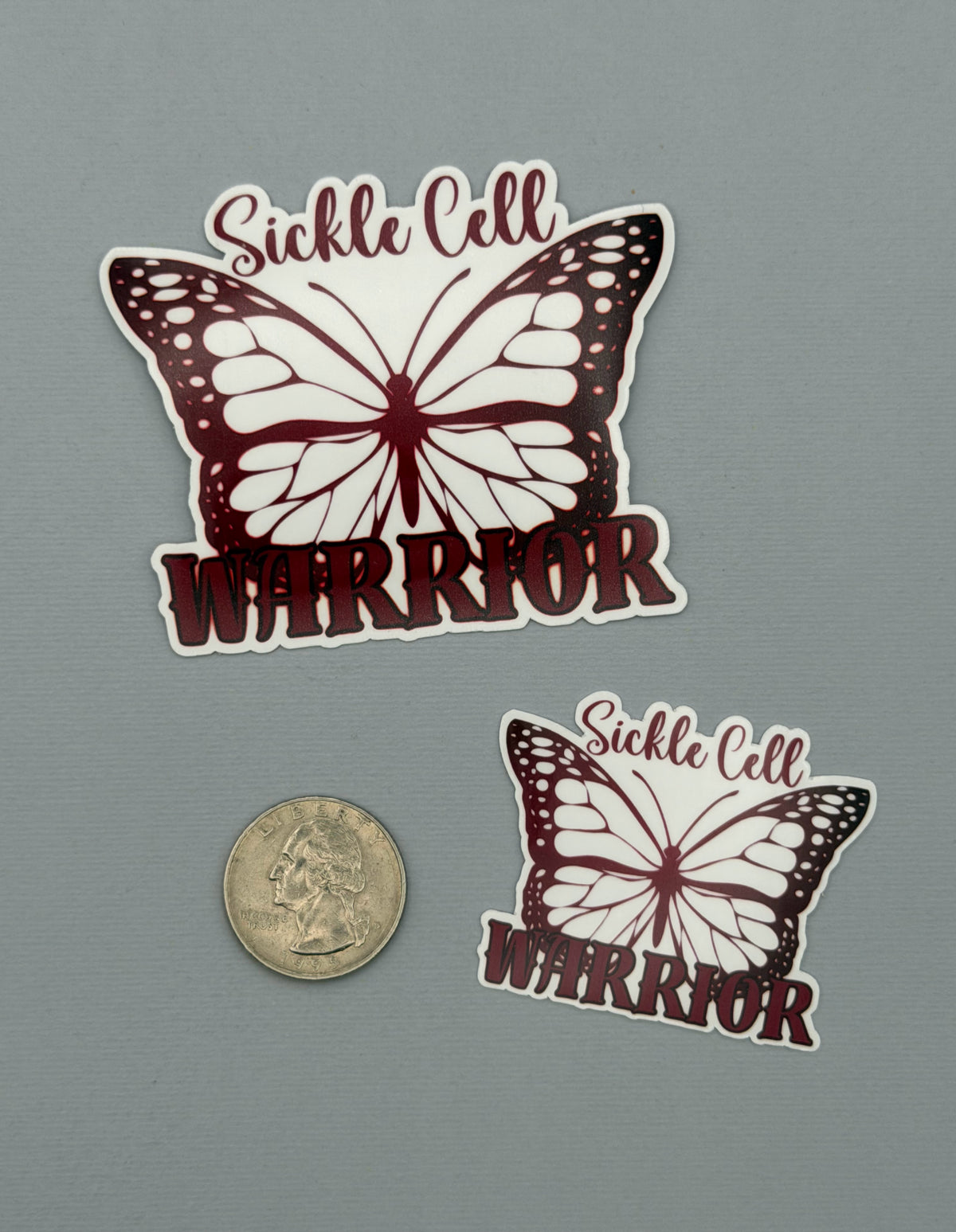 Sickle Cell Warrior Butterfly Sticker or Magnet
