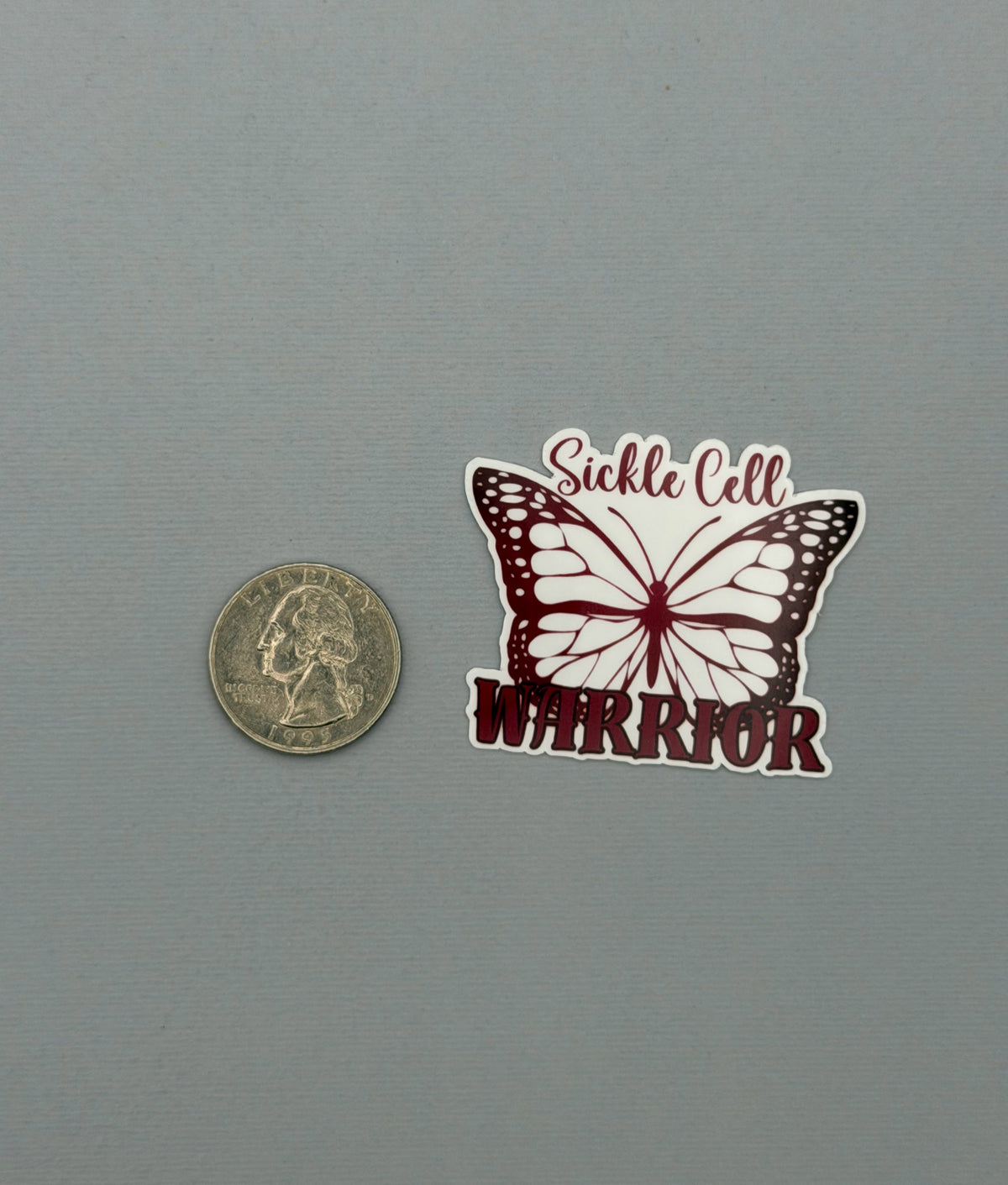 Sickle Cell Warrior Butterfly Sticker or Magnet