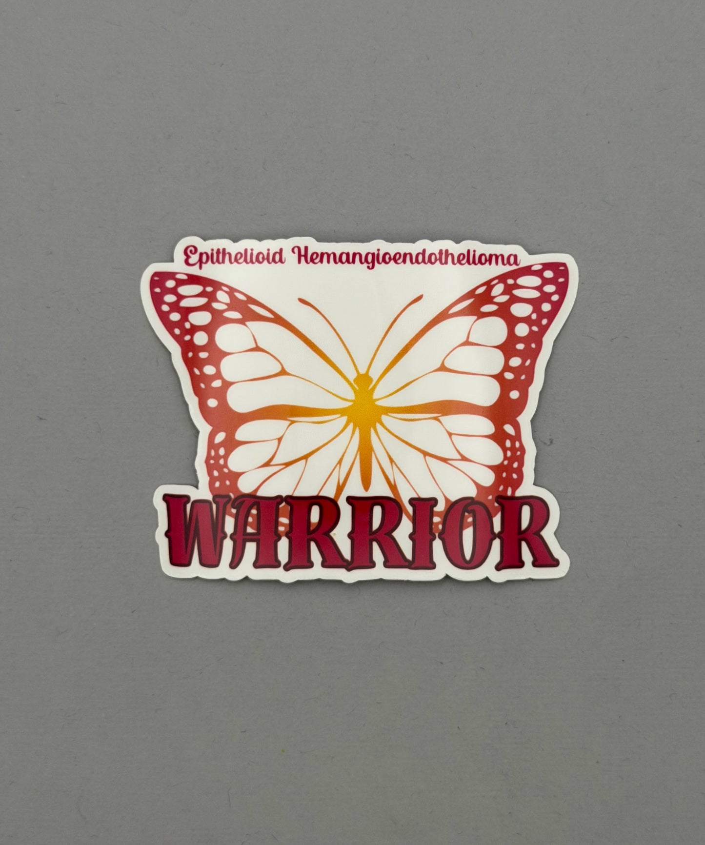 Epithelioid Hemangioendothelioma Warrior Butterfly Sticker | EHE