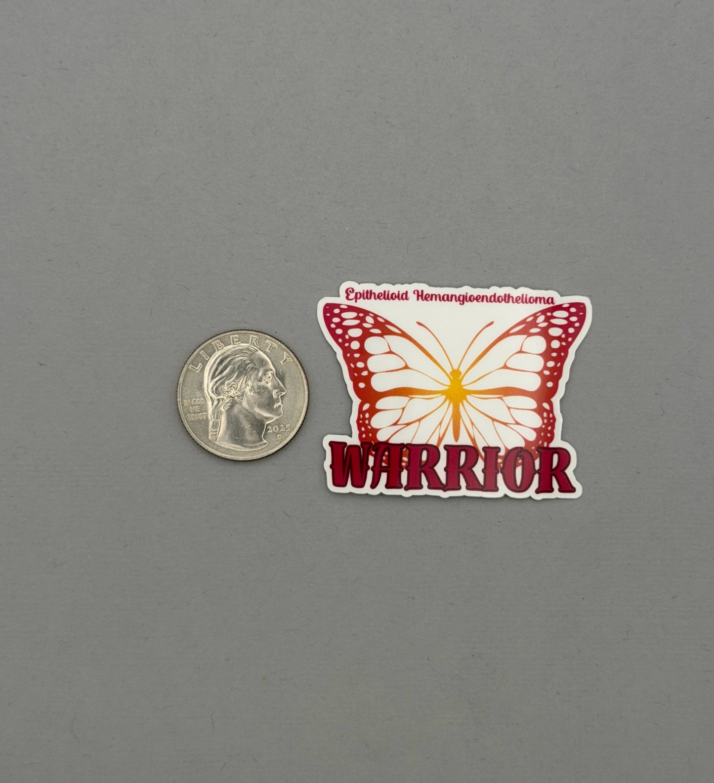 Epithelioid Hemangioendothelioma Warrior Butterfly Sticker | EHE