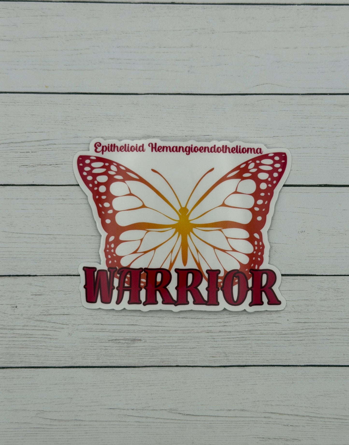 Epithelioid Hemangioendothelioma Warrior Butterfly Sticker | EHE