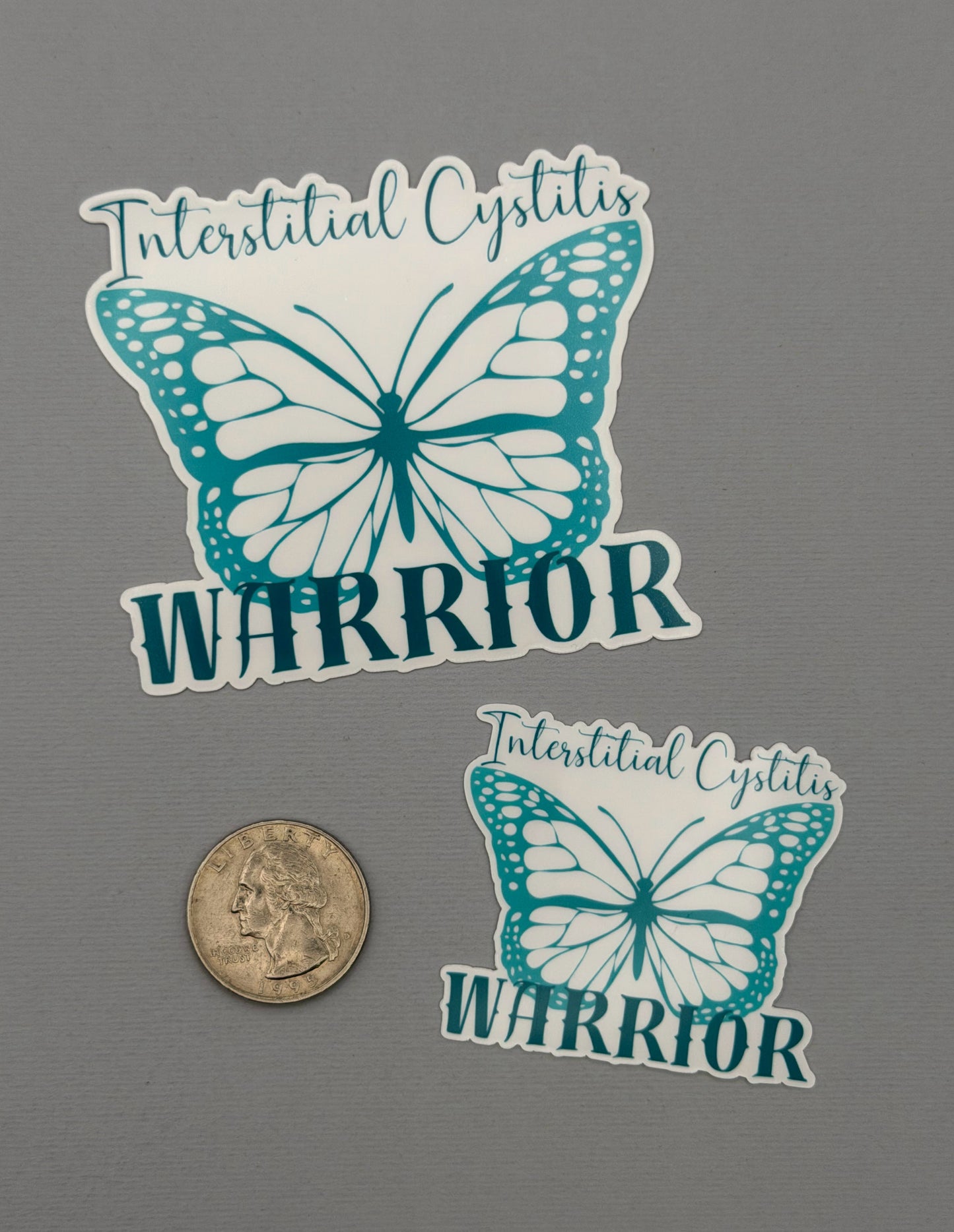 Interstitial Cystitis Warrior Butterfly Sticker or Magnet