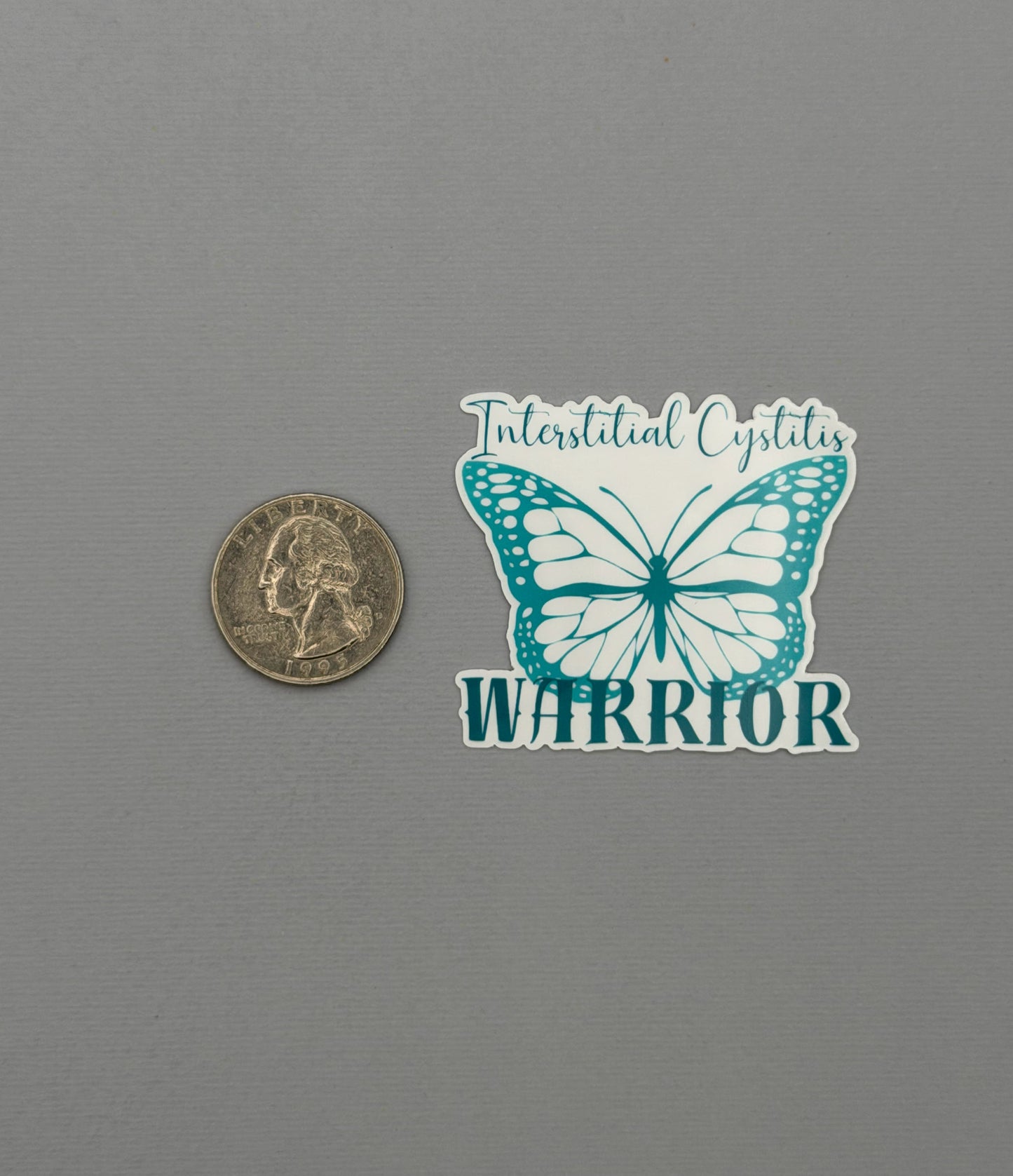 Interstitial Cystitis Warrior Butterfly Sticker or Magnet