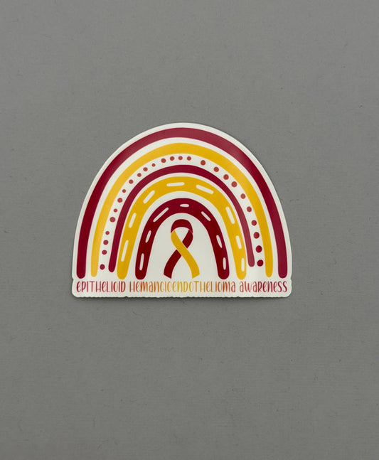 Epithelioid Hemangioendothelioma Awareness Rainbow Sticker | EHE