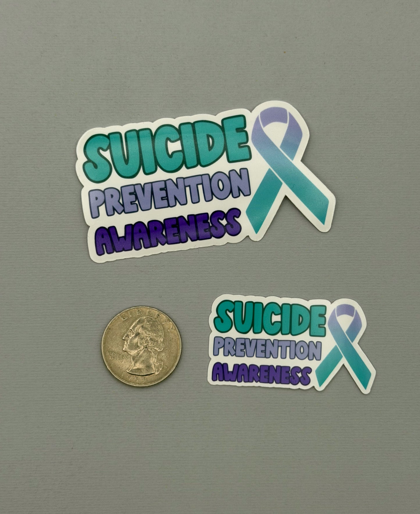 Suicide Prevention Awareness with Ribbon Sticker or Magnet