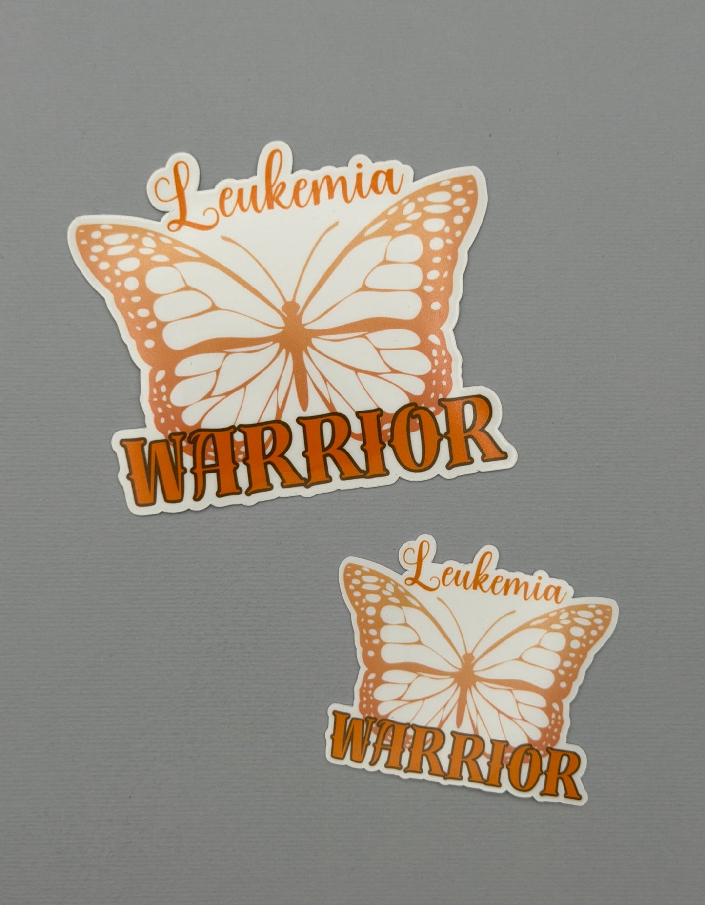 Leukemia Warrior Butterfly Sticker or Magnet