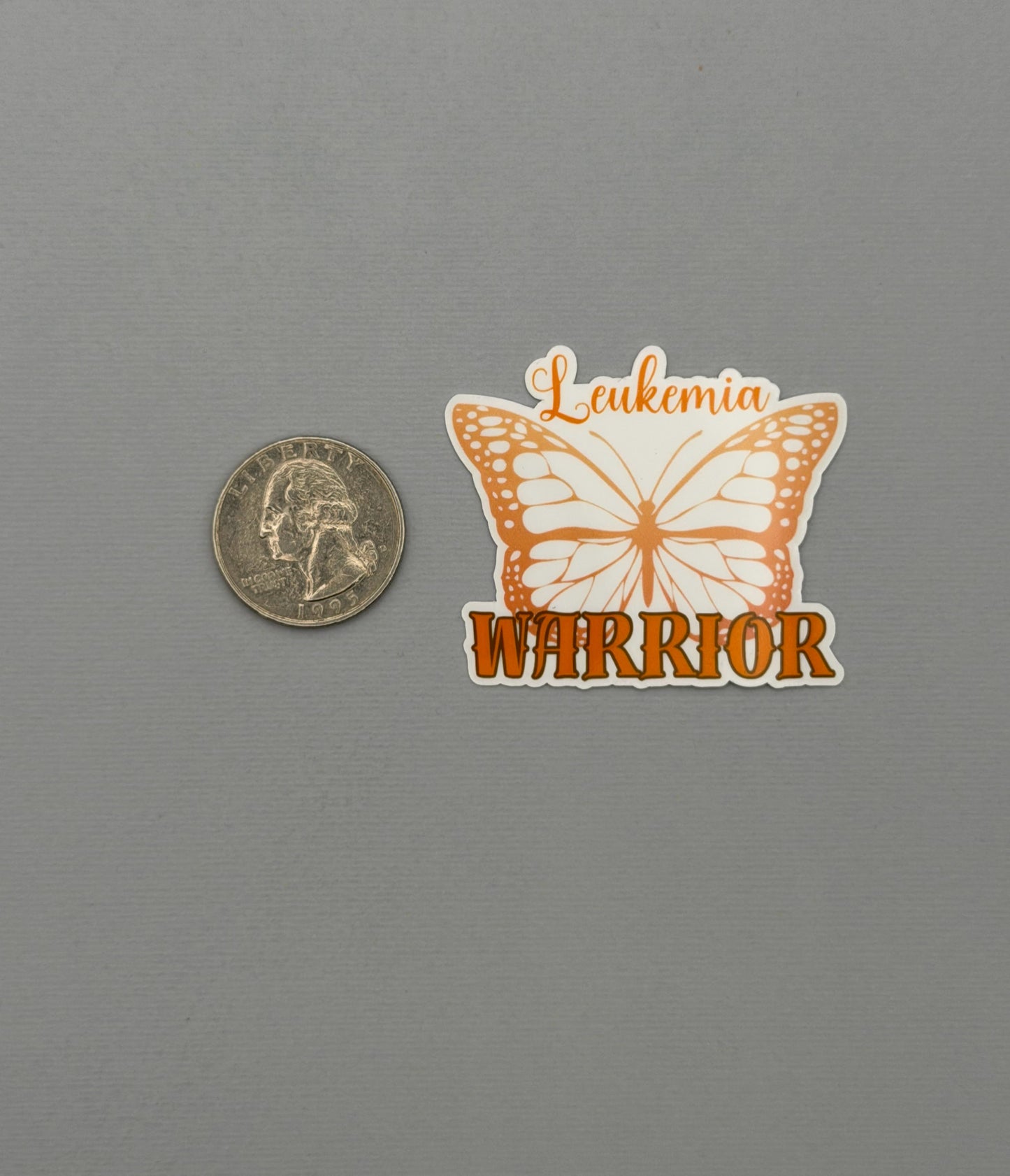 Leukemia Warrior Butterfly Sticker or Magnet