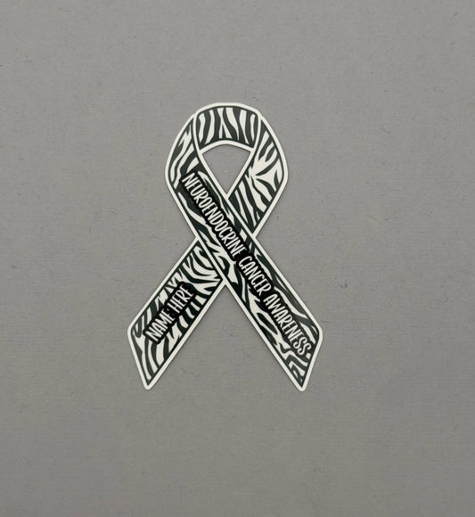 Neuroendocrine Cancer Awareness Custom Ribbon Sticker