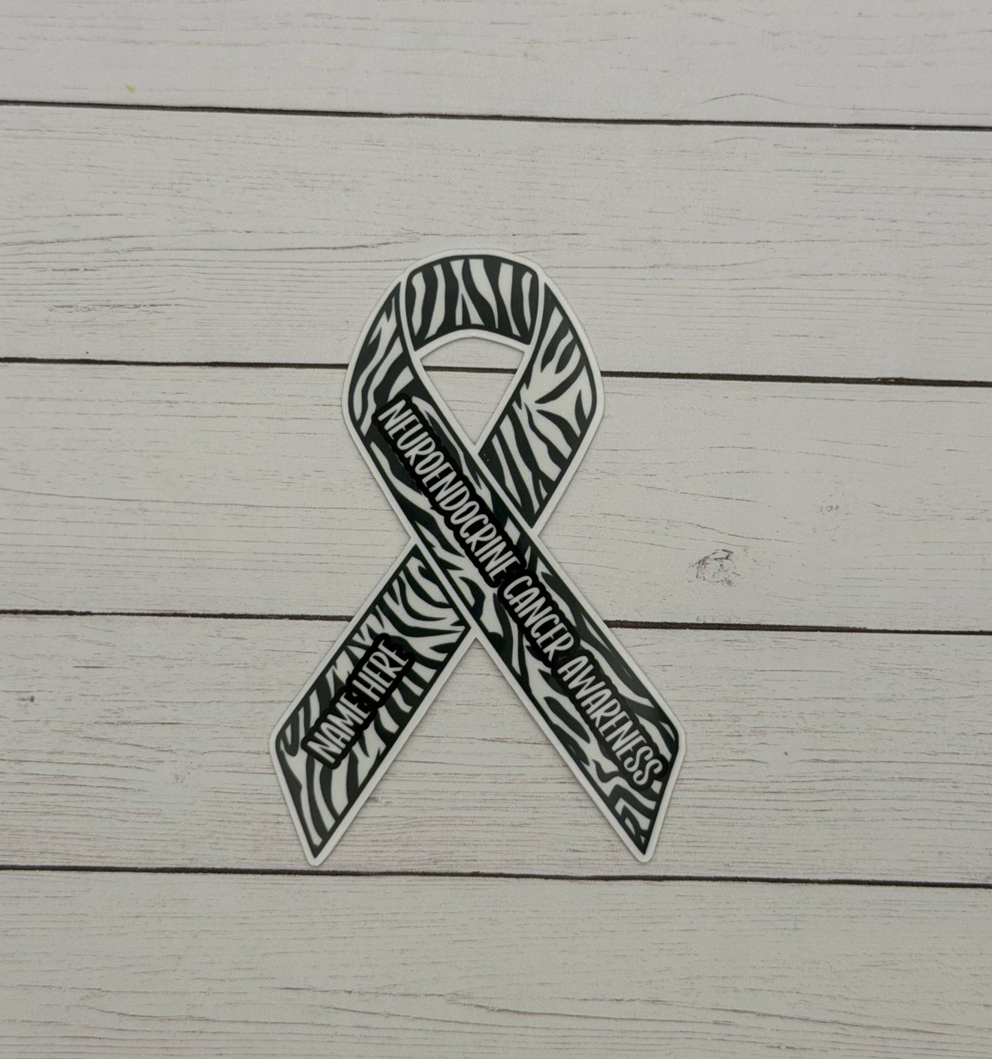 Neuroendocrine Cancer Survivor Custom Ribbon Sticker or Magnet
