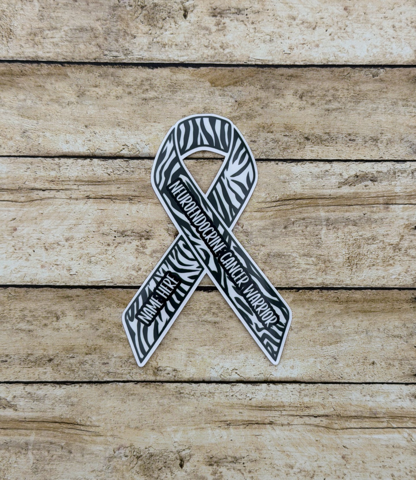 Neuroendocrine Cancer Warrior Custom Ribbon Sticker or Magnet